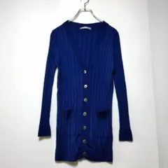 ダーマコレクション ニット カーディガン 長袖 リブ Vネック 上品　綺麗めのサムネイル