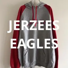 JERZEES EAGLES プリント パーカー 2XL グレー/レッドのサムネイル