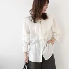 ジャーナルスタンダード relume ラッフル付きギャザーブラウス 2way