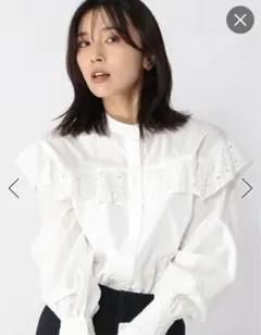 バンヤードストーム スタンドカラーフリルブラウス