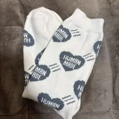 HUMAN MADE ハートロゴ ソックス ホワイト