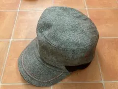 未使用☆イッカ Ikka ツイード ワークキャップ フリー アウトドア
