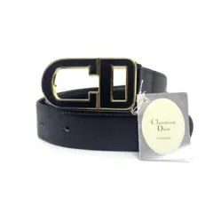 【未使用品タグ付き】Christian Dior ベルト　レザー　ブラックのサムネイル