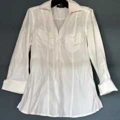 foxcroft ノンアイロン　ストレッチフィット 白色 シャツ　無地