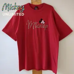 Disney Tシャツ 90s USA製 刺繍 MICKEY UNLIMITED