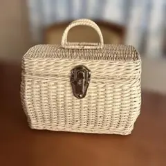 籐バスケット(白)
