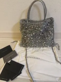 美品】✨アンテプリマ カルツォーネ スモールワイヤーバッグ シルバー