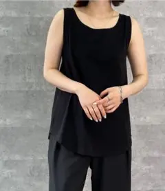 【ear PAPILLONNERイアパピヨネ】ポケットボタンノースリーブトップス ear PAPILLONNERイアパピヨネ】ポケットボタンノースリーブトップス