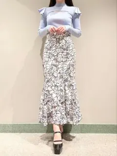 SNIDELスナイデル☆カッティングレースマーメイドスカート☆1