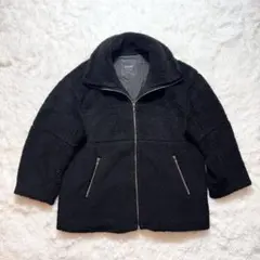 L'ESSAGE トスカーナボアブルゾン ジャケット コート ブラック