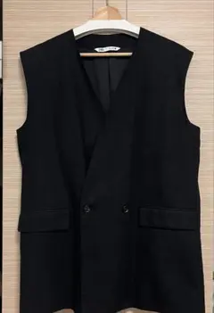 【美品】ZARA ジレベスト ブラック