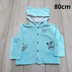 未使用　ミッキー耳付きパーカー　80cm