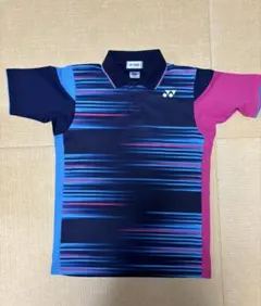 YONEX ストライプポロシャツ SS ネイビー/ピンク/ブルー