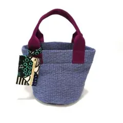 ヌビトートバッグ/ネイビー×パープルNo.2