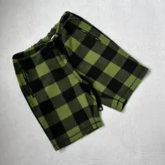 Columbia コロンビア メンズ チェック 短パン M グリーン かわいい