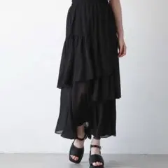 archives ランダムティアードスカート ブラック