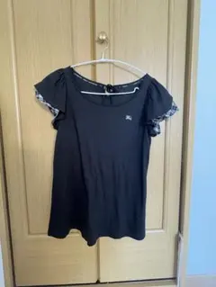 Burberry Blue label ブラック 半袖シャツ　フリルシャツ　38