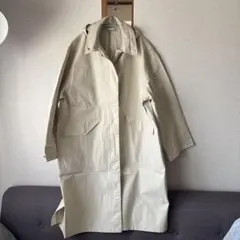 UNIQLO U ライトベージュ コート XL フード取外し可