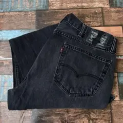 は*く様 ビンテージ　古着　リーバイス505 バギー　ブラックデニムジーンズ　W