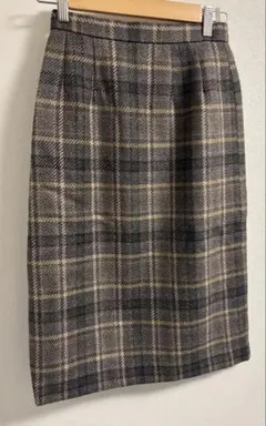 【美品】ウール100% 昭和レトロ チェックスカート タータンチェック