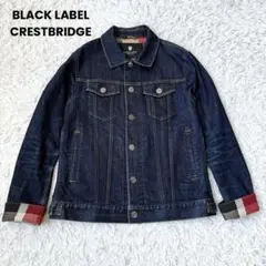 【美品✨】ブラックレーベルクレストブリッジ Gジャン デニム チェック柄 L