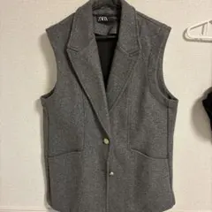 ZARA グレー ベスト ジレ