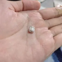 シルバー 花形 ロンデル クリスタル風 8個セット