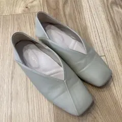 オリエンタルトラフィック　くすみグリーンフラットシューズ 36