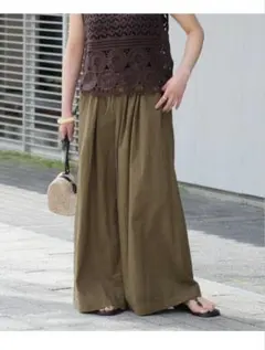 JournalStandard relume リネンコットンワイドギャザーパンツ