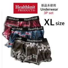 【ヘルスニット】新品未使用 ネイティブ ウエストロゴ ボクサーパンツ 3P XL