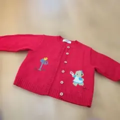 FAMILIAR 赤いニットセーター　サイズ100　familiar
