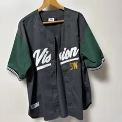 VISION STREET WEAR 半袖シャツ L 黒/緑