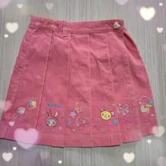 メゾピアノ スカート 160 デニム 水色 ベリエちゃん 刺繍 平成レトロ