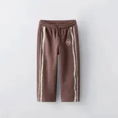 【ZARA KIDS】サイドラインパンツ（チョコレートブラウン / 92cm）のサムネイル