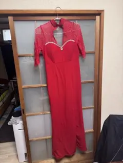 Tika 赤 ロングタイトドレス L