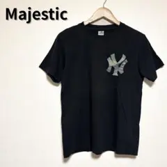 Majestic ニューヨーク・ヤンキース ロゴプリント Tシャツ ブラックのサムネイル