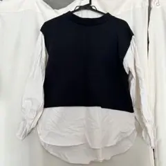 【GU】ジーユー フェイクレイヤード プルオーバー Lサイズ