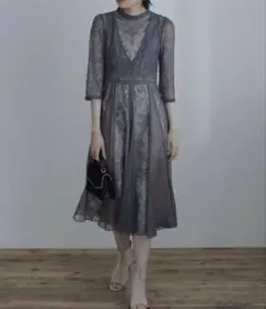 etoll. エトル　レイヤード　ラッセル　レース　ドレス　ワンピース 結婚式