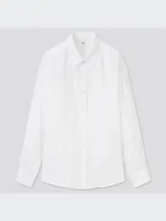 UNIQLO WOMEN プレミアムリネンシャツ（長袖）のサムネイル
