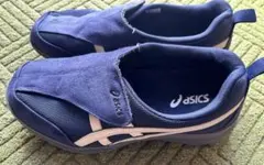 asics アシックス スリッポン スニーカー ネイビー