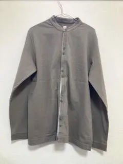 L 長袖 ボストンナイン レディース コットン前開きTシャツ カットソー ボタン