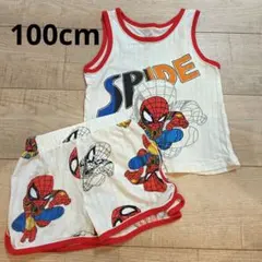 キッズ スパイダーマン セットアップ パジャマ タンクトップ 短パン 100