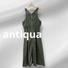 antiqua★大人気 完売品 ミリタリー サロペットワンピース ジャンスカ