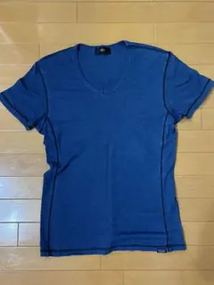 AZUL by moussy Vネック Tシャツ 青