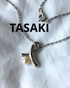ビンテージ　田崎真珠　パール　シルバー　ネックレス　TASAKI