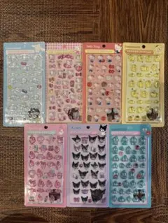 【大人気】ボンボンドロップシール うるちゅるサンリオシール 7枚set