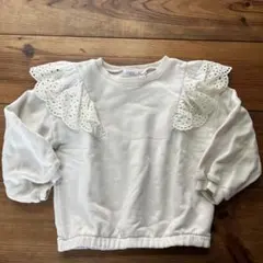 ZARA KIDS フリルトレーナー　ホワイト
