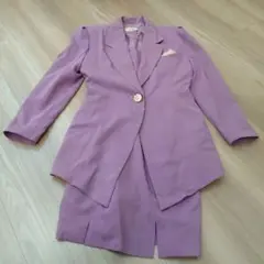昭和レトロ　スカート　セットアップ　ワンピース　スーツ　パープル