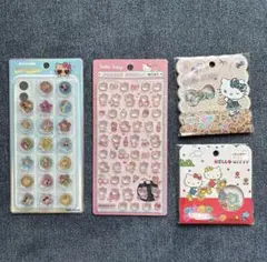 正規品ハローキティ ボンボンドロップシールミニ ピンク サンリオ　等4点