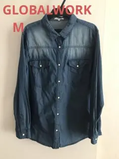 GLOBAL WORK USED加工 デニムシャツ 長袖